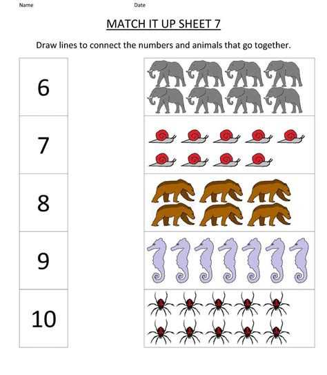 Free printable kindergarten math worksheets